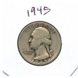 1945 Washington Silver Quarter