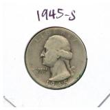1945-S Washington Silver Quarter