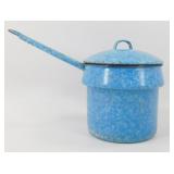 Vintage Blue Enamel Pot