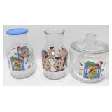 * Disney Glass Canisters/Containers - Group of 3