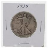 1935 Walking Liberty Half Dollar - Nice Silver