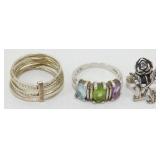 3 Pieces of Sterling Silver Rings