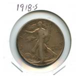 1918-S Walking Liberty Silver Half Dollar