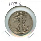 1929-D Walking Liberty Silver Half Dollar