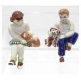 * Ceramic Arts Studio Boy & Girl Sitters - No