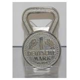 1 Deutsche Mark Coin Design Bottle Opener