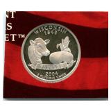 Silver Proof 2004-S Wisconsin Statehood Quarter