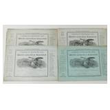 5 Antique 1893-94 Portfolios of Photographic