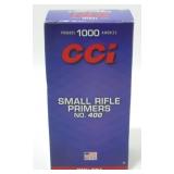 * Cci #400 Small Rifle Primers - 1000 ct