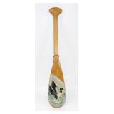 * Kazuko Duck Scene Oil Painting on Small Paddle