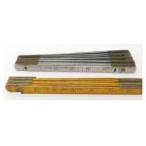 2 Older Rulers - One is Wood, Marked Merit Tool,