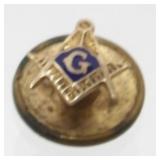 Vintage 14K Yellow Gold Free Mason Lapel Pin -