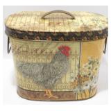 Farmhouse-Style Tin Container with Lid