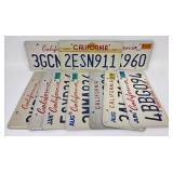 Group of 10 California License Plates - None