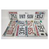 Group of 7 Wisconsin License Plates - None