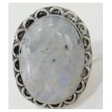 German Silver White Rainbow Ring - Size 8