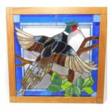 ** Stained Glass Rooster Pheasant in Flight