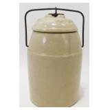 * The Weir Small Stoneware with Lid and Metal
