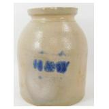 * Salt Glaze Stoneware Crock with Lid - 1 Gallon
