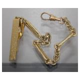 Antique F&B Gold Filled Pocket Watch Chain with