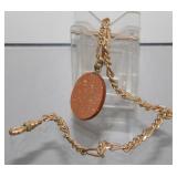Antique 10" Gold Filled Pocket Watch Chain with