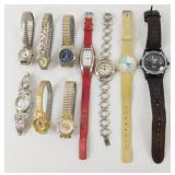 10 Wristwatches - All New Batteries