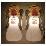 * Vintage Christmas Angels (2) Blow Molds That
