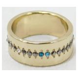 Ring with a Rainbow of Colorful Gemstones