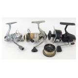 4 Fishing Reels: Shakespeare 830G Spinning Reel,