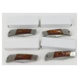4 New 2" Black (Overall 5") Knives - Nice