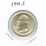 1941-S Washington Silver Quarter