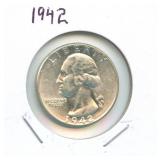 1942 Washington Silver Quarter