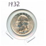 1932 Washington Silver Quarter