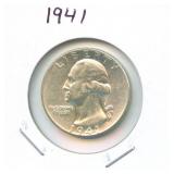 1941 Washington Silver Quarter