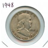 1948 Franklin Silver Half Dollar
