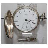 Elgin Coin Silver Chas Fargo Pocket Watch Model