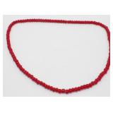 Venetian Red White Heart Trade Beads