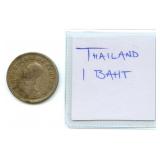 Thailand 1 Baht Vintage Coin