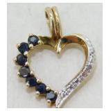 925 Pendant with Blue Gems