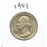 1951 Washington Silver Quarter