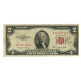1953-B Series U.S. $2 Red Seal Legal Tender Note