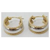 14k Stamped Gold Earrings - 2.63 grams