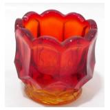 * Vintage MCM Amberina Toothpick Holder
