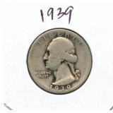 1939 Washington Silver Quarter