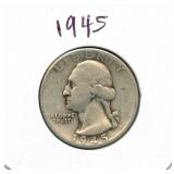 1945 Washington Silver Quarter