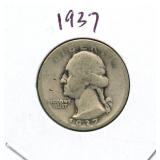 1937 Washington Silver Quarter