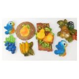 * Chalkware Birds & Fruit