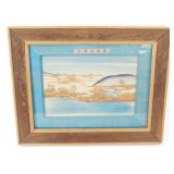 * Vintage 3-D Chinese Carved Cork Diorama
