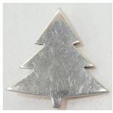 Vintage Sterling Silver Christmas Tree Brooch -
