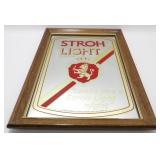* Vintage Stroh Light Beer Mirror